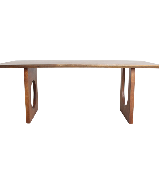 Raw Materials Amsterdam Mangohouten eettafel met mix van afgeronde en afgeschuinde randen - 200 cm