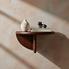 Ronde mangohouten wandplank met afgeronde rand