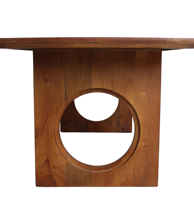 Raw Materials Amsterdam Bolle, afgeschuinde Loop mangohouten eettafel - 180 cm