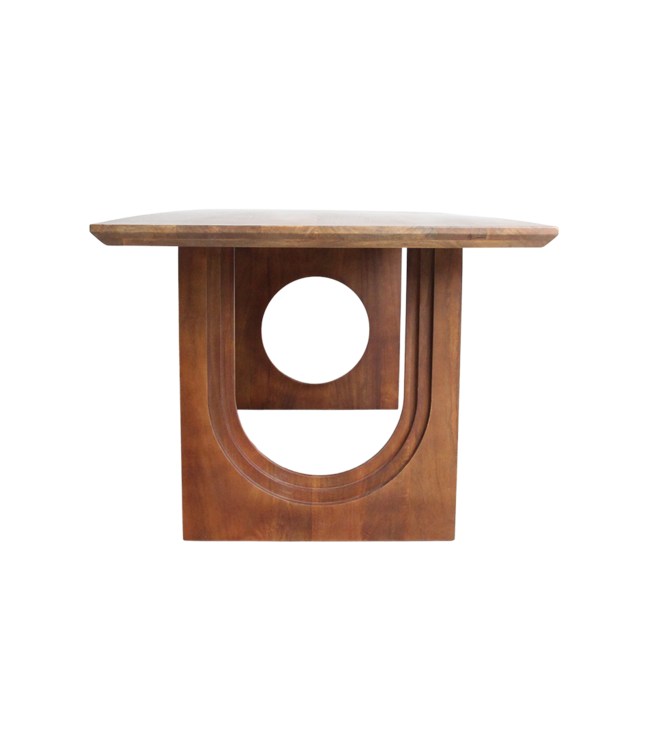 Raw Materials Amsterdam Mangohouten eettafel met mix van afgeronde en afgeschuinde randen - 200 cm