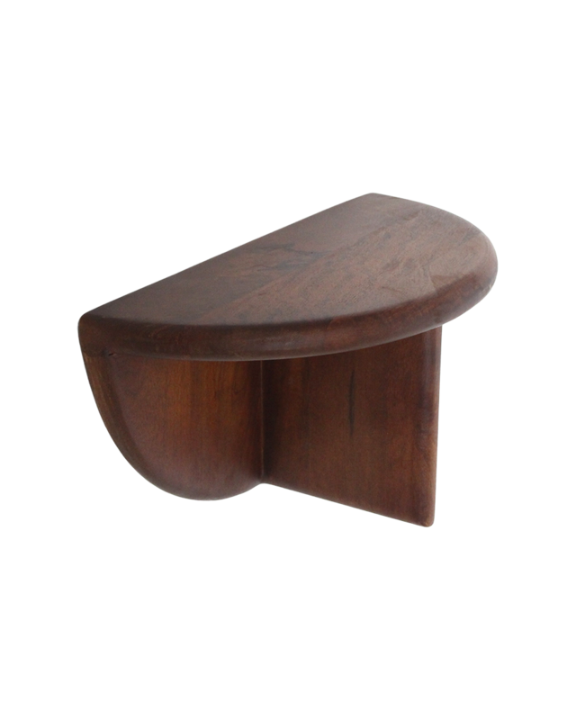 Raw Materials Amsterdam Ronde mangohouten wandplank met afgeronde rand