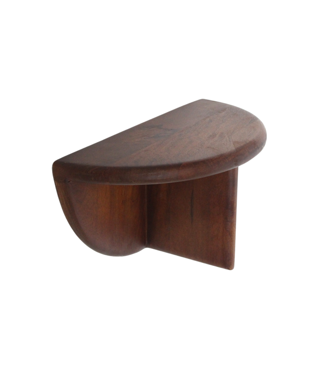 Raw Materials Amsterdam Ronde mangohouten wandplank met afgeronde rand
