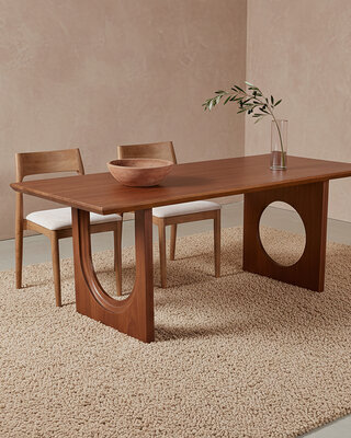 Raw Materials Amsterdam Mix met bolle en afgeschuinde rand mangohouten eettafel - 180 cm