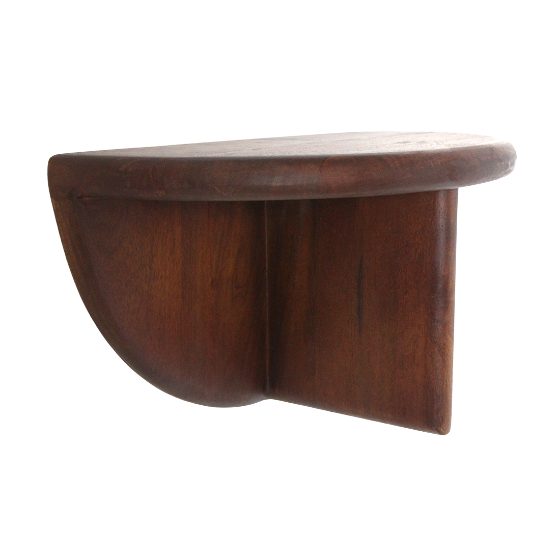 Raw Materials Amsterdam Ronde mangohouten wandplank met afgeronde rand