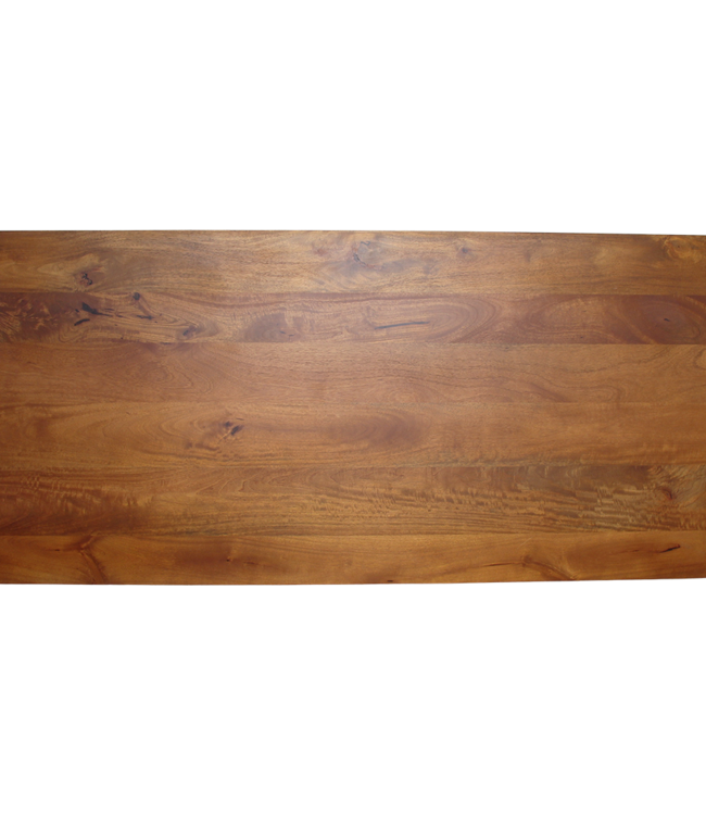 Raw Materials Amsterdam Loop mangohouten eettafel met afgeronde en afgeschuinde randen - 240 cm