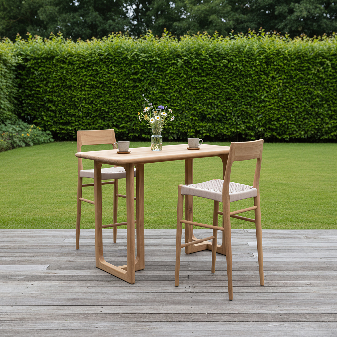 Raw Materials Amsterdam Freya teakhouten barstoel voor buiten