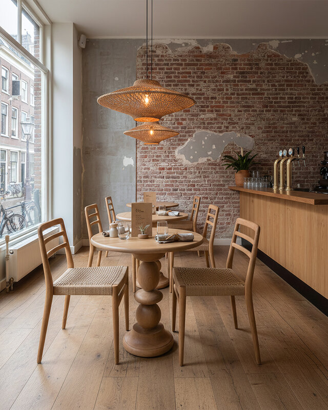Raw Materials Amsterdam Teakhouten bistro tuintafel - Ø 69 cm
