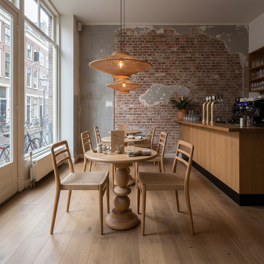 Raw Materials Amsterdam Teakhouten bistro tuintafel - Ø 69 cm