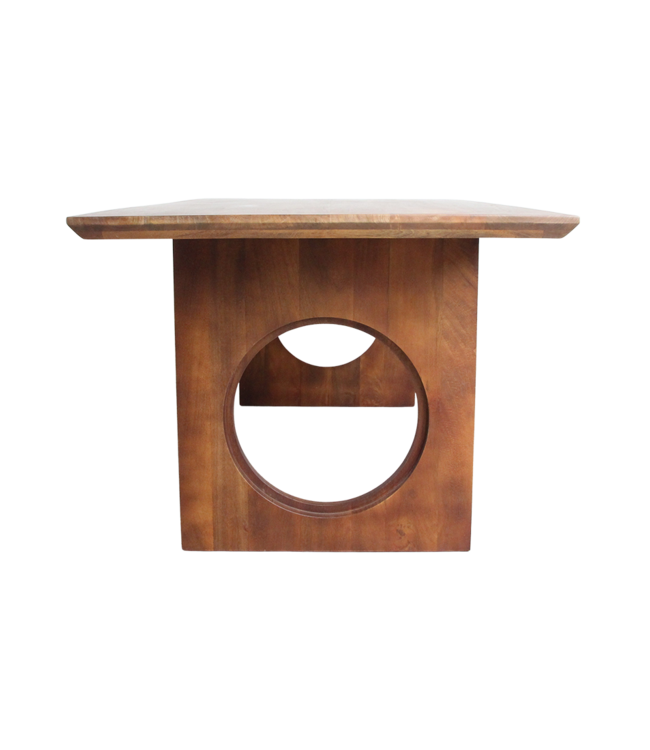 Raw Materials Amsterdam Mangohouten eettafel met mix van afgeronde en afgeschuinde randen - 200 cm