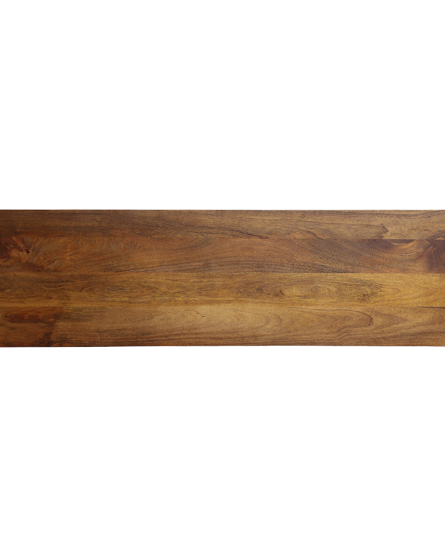 Raw Materials Amsterdam Mangohouten wandtafel met afgeronde en afgeschuinde randen