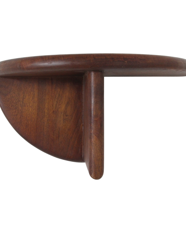 Raw Materials Amsterdam Ronde mangohouten wandplank met afgeronde rand