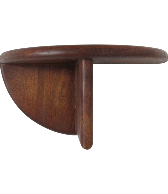 Raw Materials Amsterdam Ronde mangohouten wandplank met afgeronde rand