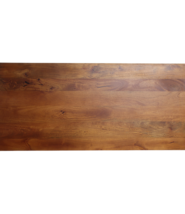 Raw Materials Amsterdam Mix met bolle en afgeschuinde rand mangohouten eettafel - 180 cm