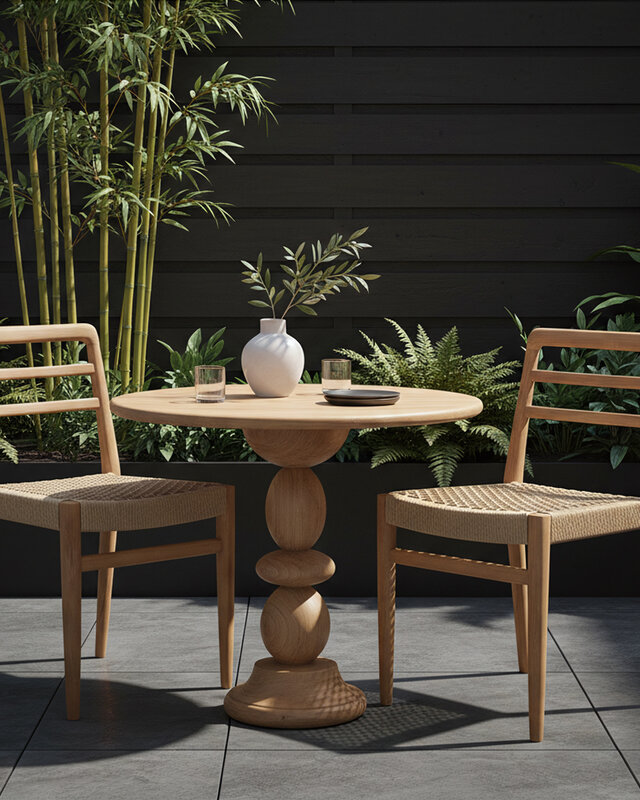 Raw Materials Amsterdam Teakhouten bistro tuintafel - Ø 69 cm