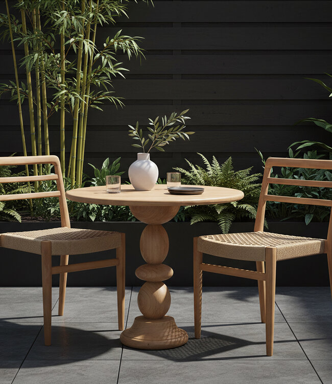 Raw Materials Amsterdam Teakhouten bistro tuintafel - Ø 69 cm