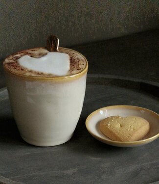 Luksa Home Collection Koffiekop Trulli | Beige | 4 Stuks | H8,5 x D8,5 cm