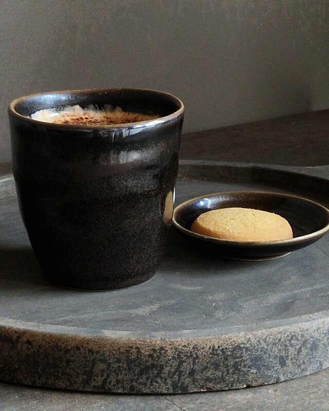 Luksa Home Collection Koffiekop Trulli | Donkerbruin | 4 Stuks | H8,5 x D8,5 cm