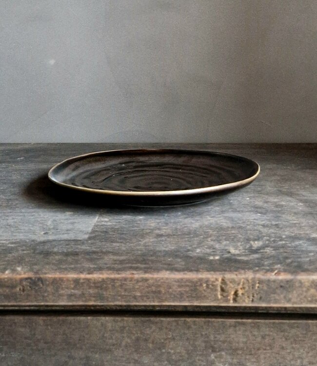 Luksa Home Collection Dinerbord Trulli | Donkerbruin | Set Van 2 | H3 x D28 cm