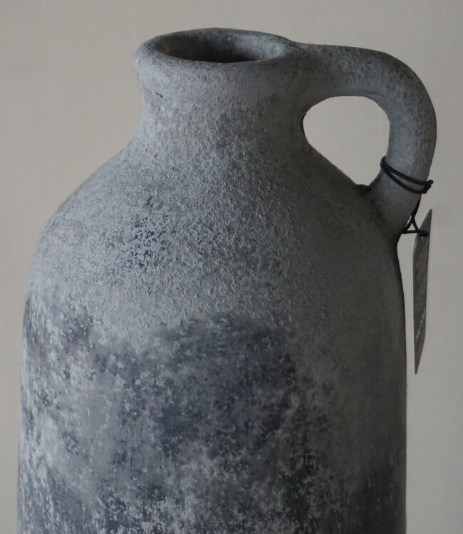 Brynxz Vaas Fles Met Oor | M | Stone Black | H38xD15 cm