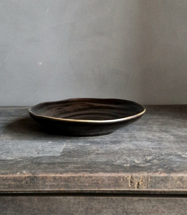 Luksa Home Collection Diepbord Trulli | Donkerbruin | Set Van 2 | H5 x D24,5 cm