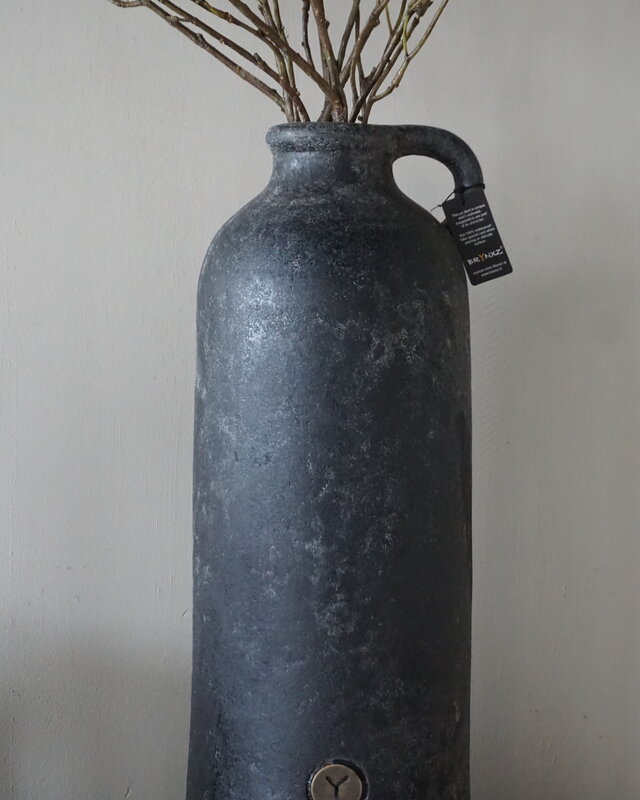 Brynxz Vaas Fles Met Oor | L | Basalt | H46 x D19 cm