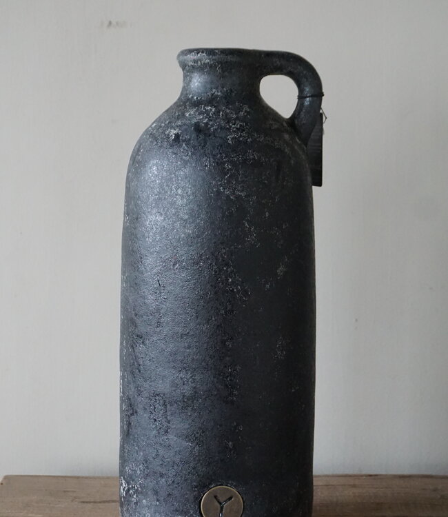 Brynxz Vaas Fles Met Oor | M | Basalt | H38 x D15 cm