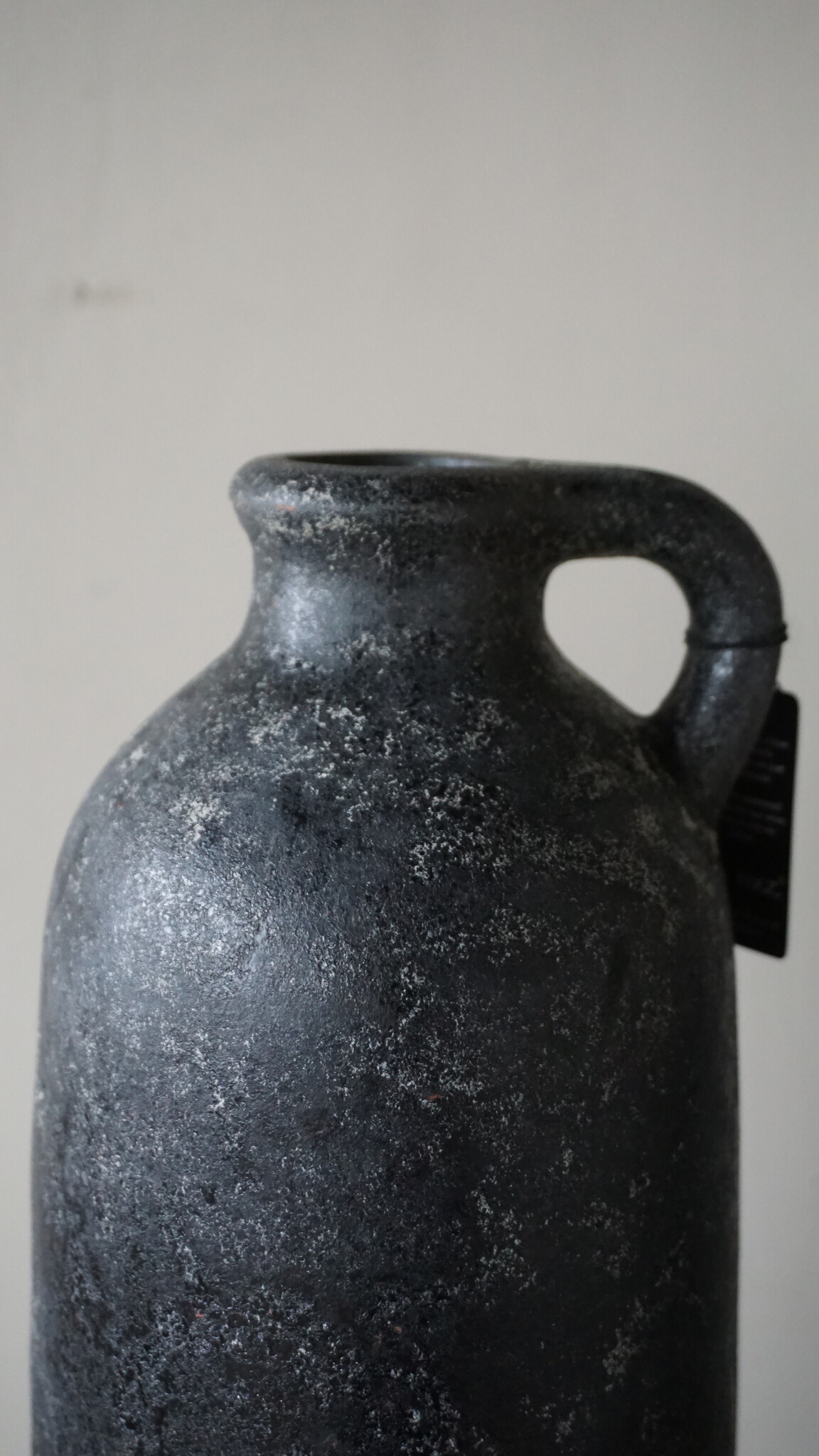 Brynxz Vaas Fles Met Oor | M | Basalt | H38 x D15 cm