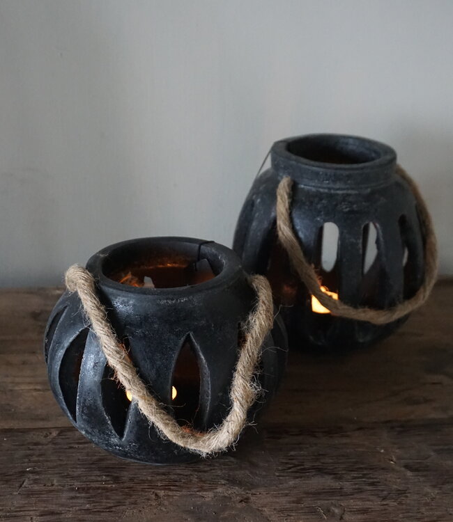 Brynxz Windlicht Hurricane | Basalt | Set Van 2