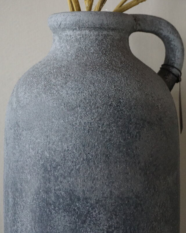 Brynxz Vaas Fles Met Oor | L | Stone Black | H46xD19 cm