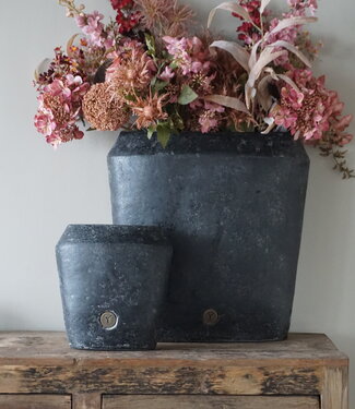 Brynxz Plantenbak Ovaal Deluxe | L | Basalt | H45xB44xD15 cm