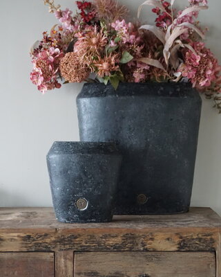 Brynxz Plantenbak Ovaal Deluxe | S | Basalt | H25xB24xD15 cm