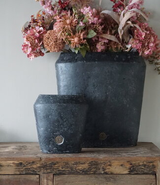 Brynxz Plantenbak Ovaal Deluxe | S | Basalt | H25xB24xD15 cm