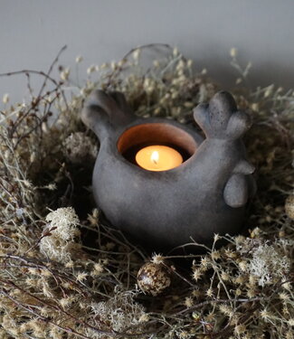 Brynxz Theelichthouder Kip | Majestic Brown | H18 x D17 cm