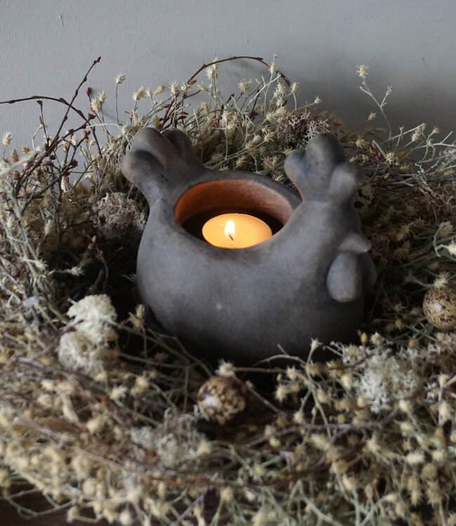 Brynxz Theelichthouder Kip | Majestic Brown | H18 x D17 cm