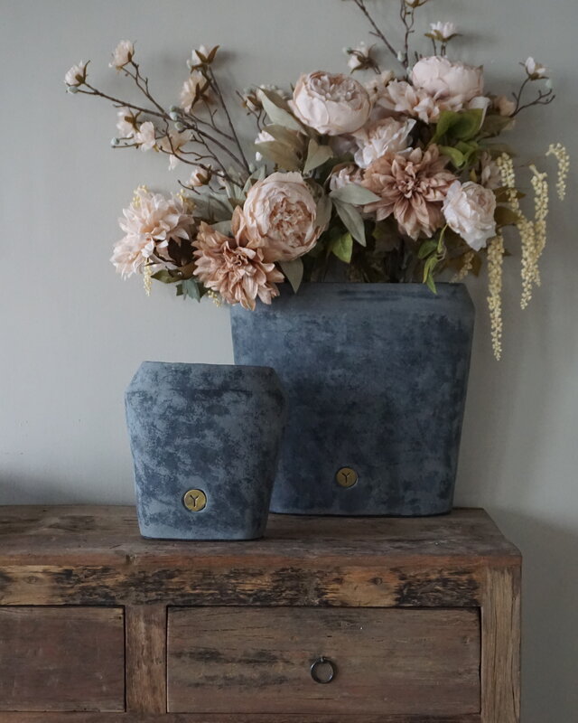Brynxz Plantenbak Ovaal | Stone Black | H35xB34xD15 cm
