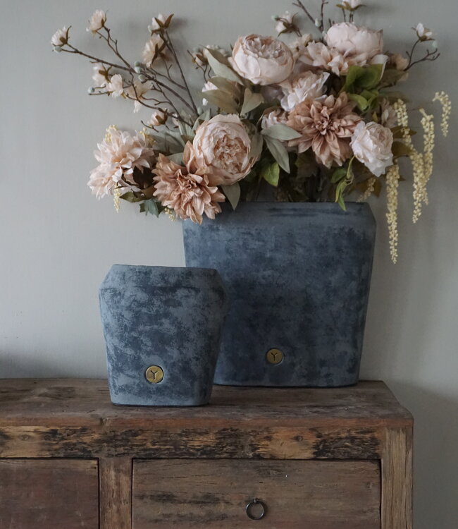 Brynxz Plantenbak Ovaal | Stone Black | H35xB34xD15 cm