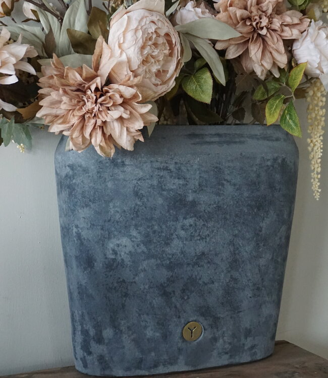 Brynxz Plantenbak Ovaal | Stone Black | H35xB34xD15 cm