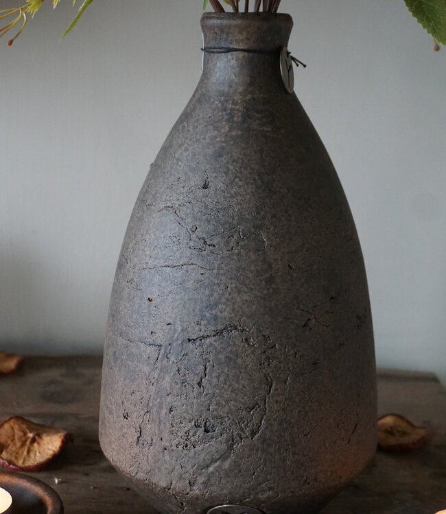 Brynxz Vaas Fles | Basic Lang | Majestic Brown | H28 x D16 cm