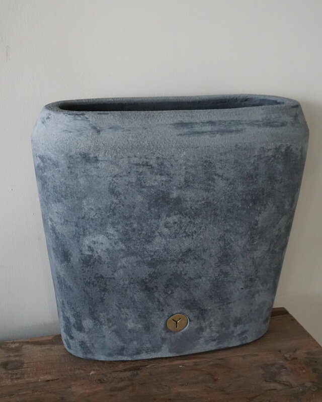 Brynxz Plantenbak Ovaal | Stone Black | H35xB34xD15 cm