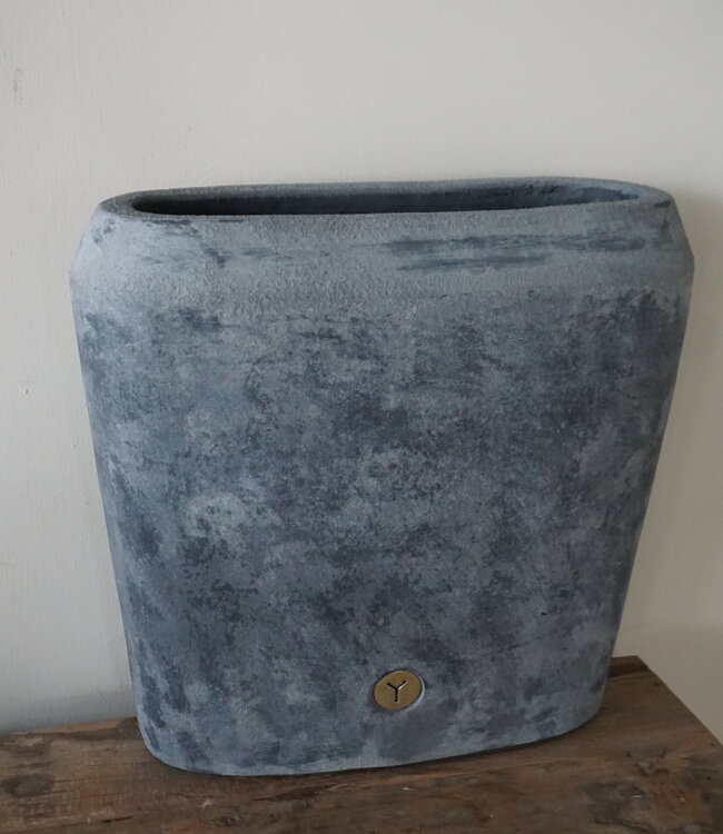 Brynxz Plantenbak Ovaal | Stone Black | H35xB34xD15 cm