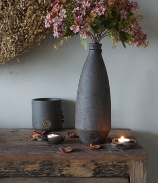 Brynxz Vaas Fles | Basic Lang | Majestic Brown | H35 x D13 cm