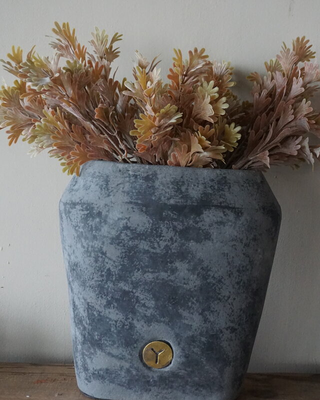 Brynxz Plantenbak Ovaal | Stone Black | H25xB24xD15 cm