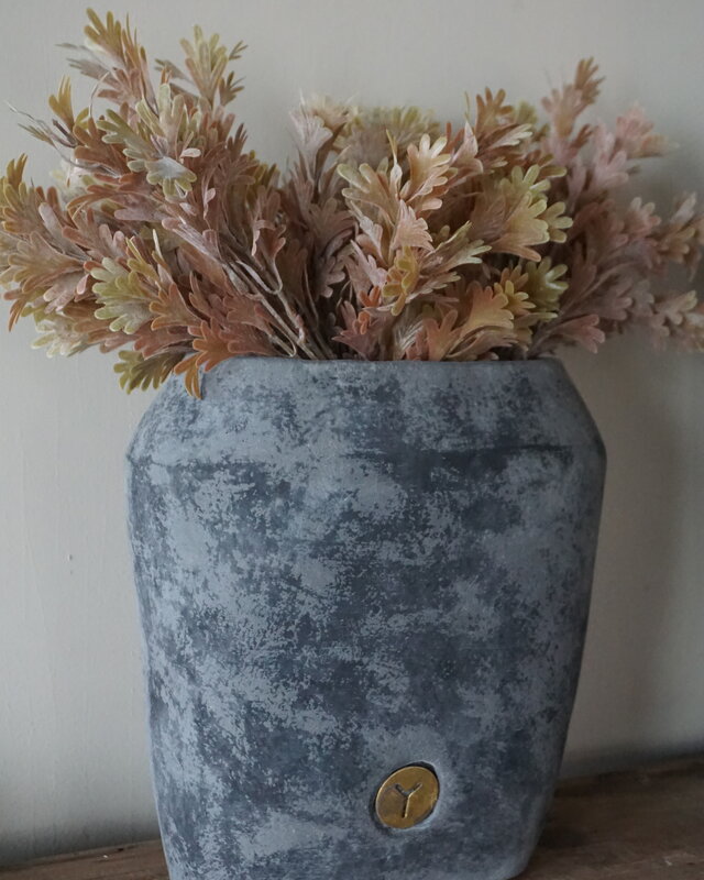 Brynxz Plantenbak Ovaal | Stone Black | H25xB24xD15 cm