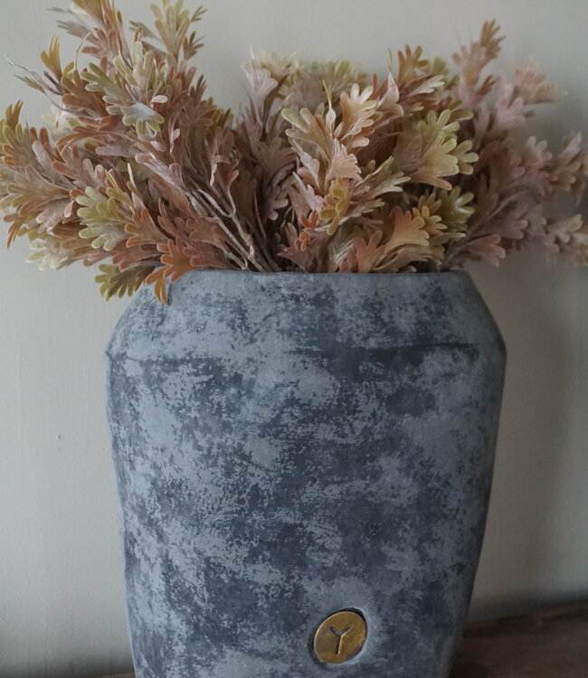 Brynxz Plantenbak Ovaal | Stone Black | H25xB24xD15 cm