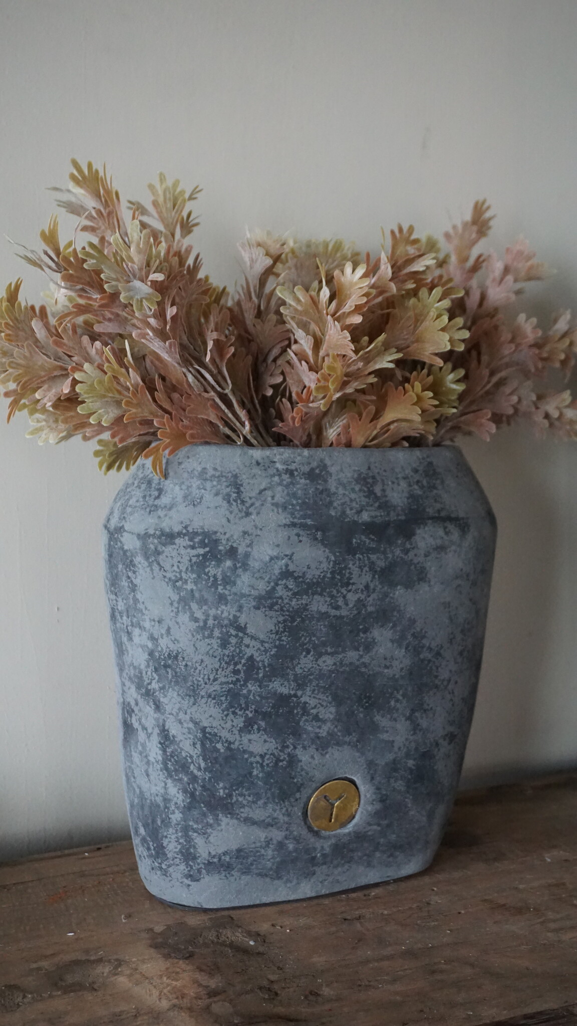 Brynxz Plantenbak Ovaal | Stone Black | H25xB24xD15 cm