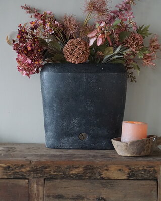 Brynxz Plantenbak Ovaal Deluxe | M | Basalt | H35xB34xD15 cm