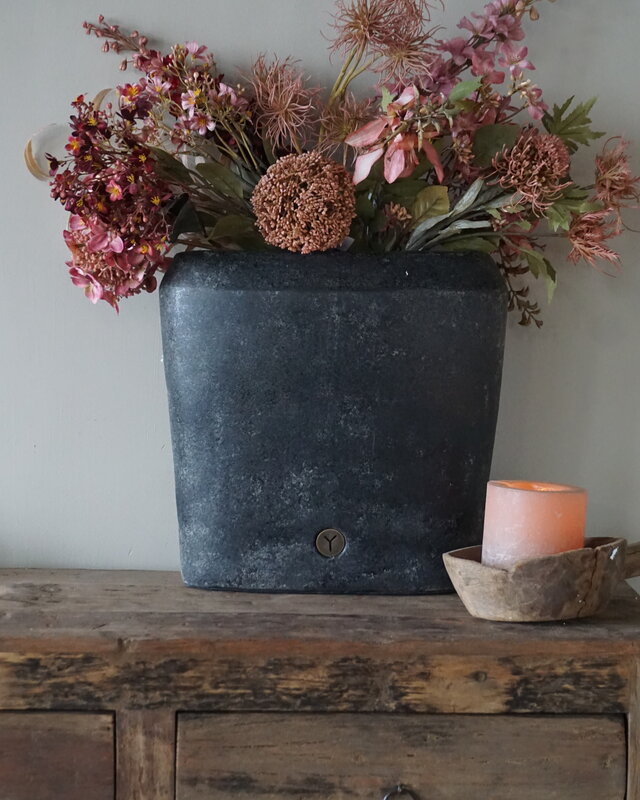 Brynxz Plantenbak Ovaal Deluxe | M | Basalt | H35xB34xD15 cm