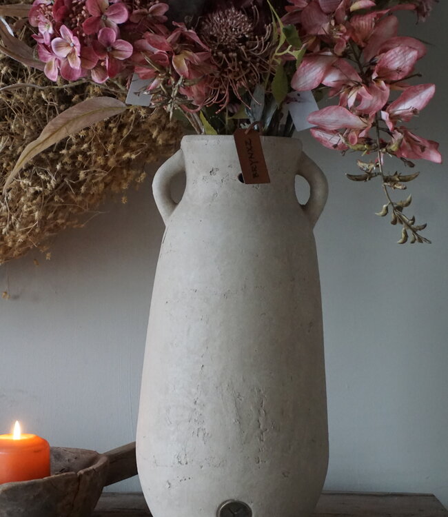 Brynxz Vaas Met 2 Oren | Majestic Taupe | H40 x D19 cm