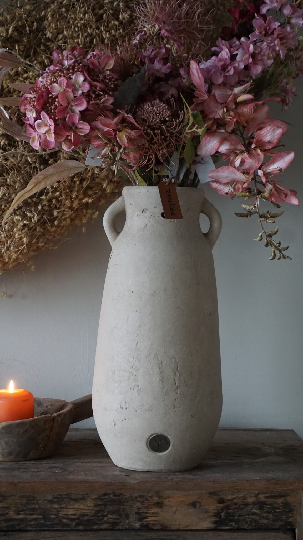 Brynxz Vaas Met 2 Oren | Majestic Taupe | H40 x D19 cm