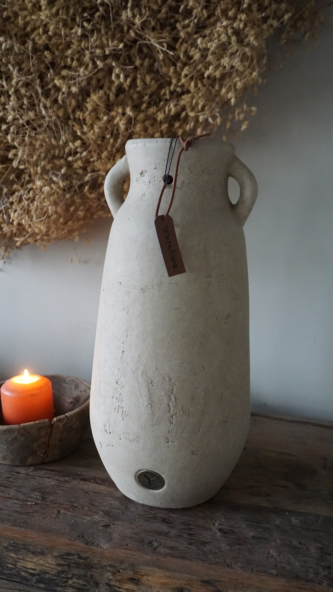 Brynxz Vaas Met 2 Oren | Majestic Taupe | H40 x D19 cm